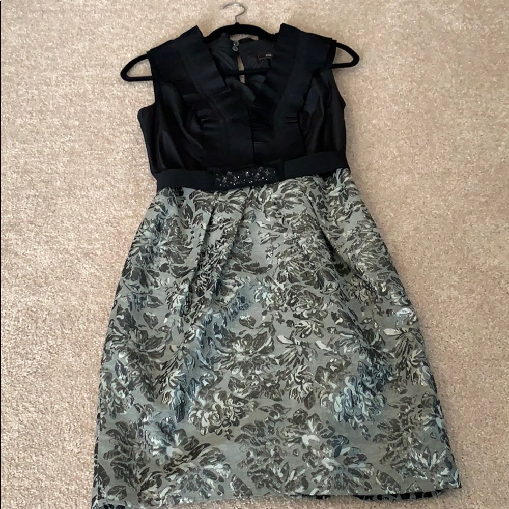 Silver and black cocktail dress